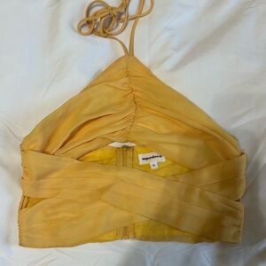 Superdown Yellow Halter Top
